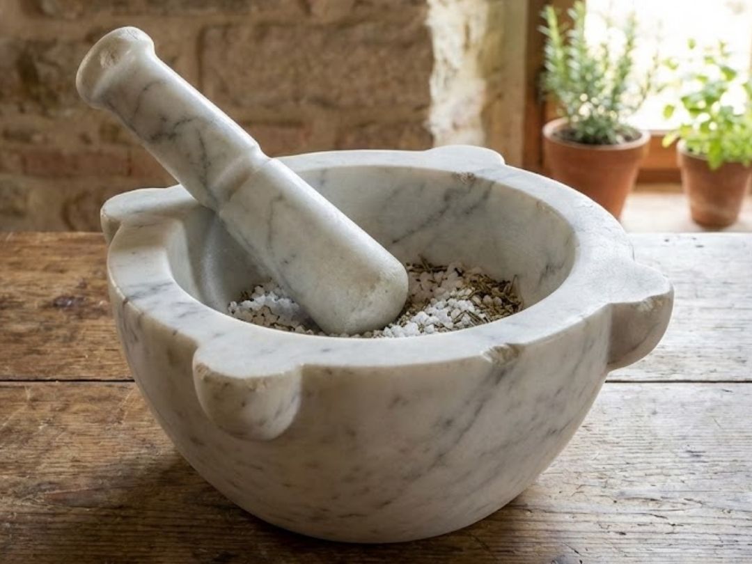 Marble Mortar and Pestle